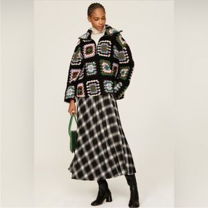 Samsoe Tess Knit Crochet Wool Blend Sweater